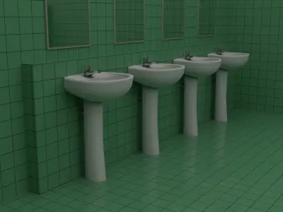 Squid Game Restroom Map 3D model