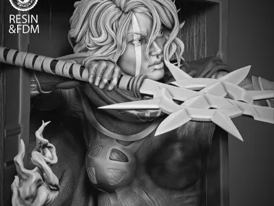 Wicked Marvel Quasar Poster Bust 3D 3D print model