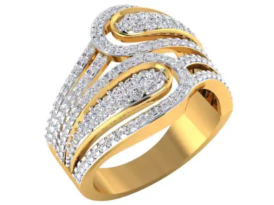 Women Ring Render 3dm STL MTL SLC JCD OBJ FBX Details 3D print model 34