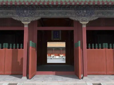 Shenyang Palace Museum Mukden Palace Shenyang Imperial Palace Low-poly 3D model