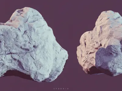 3D Cliff Rock Model - PBR Optimized Low-poly 3D model