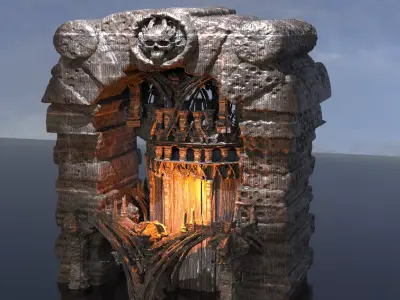Paris Catacombs secret Temples 3D model