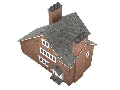 British House Design 04 Low-poly 3D model