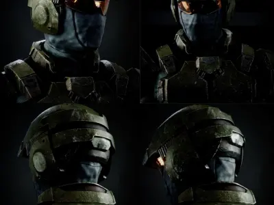 Halo Wars Styled Marine 3D model