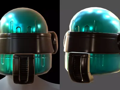 Gas mask helmet 3d model scifi Low-poly  Low-poly 3D model 278