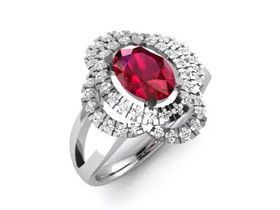 Women Ring  Render 3dm STL OBJ FBX Details 3D print model 216