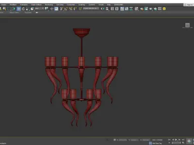 HONEY VENETIAN GLASS CHANDELIER Low-poly 3D model