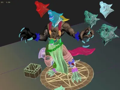 Evil Creator - Werewolf Statue 01 3D model