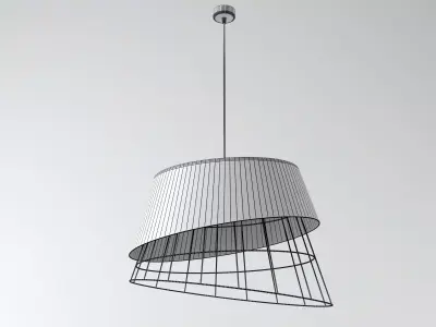 Mono three pendant lights hanging from wall 3D model