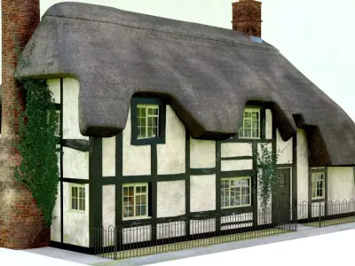 Thatched Tudor Cottage 3D model