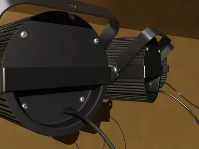 Realistic Stage Lights Collection 6 Items 3D model