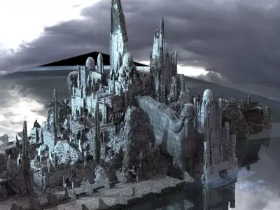 Cold Winter Retreat mansion City  3D model