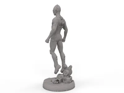 Ultraman statue of man 3D print model