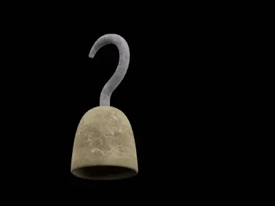 Classic Pirate Hook Low-poly 3D model