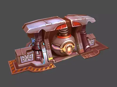 Wall Fortress - Flame Type 02 3D model