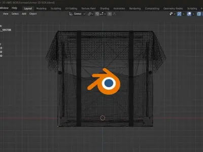 Armor BOX Low-poly 3D model
