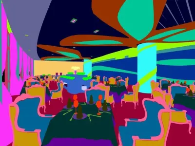 Business Restaurant - Coffee - Banquet  196 3D model