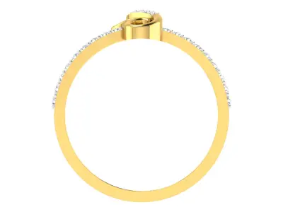 Solitaire Engagement Ring 3dm STL OBJ FBX Render Details 3D print model 2