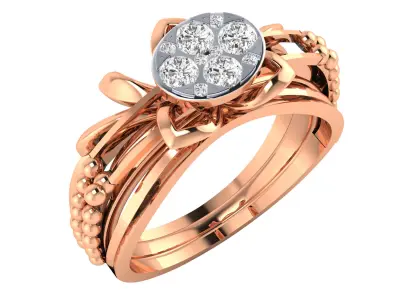  Women Ring Render 3dm STL MTL SLC JCD OBJ FBX Details 3D print model 21