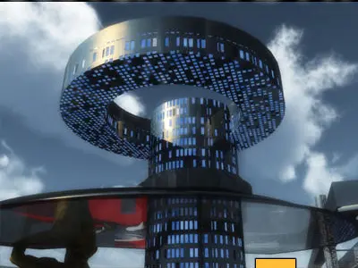 Sci Fi City Futuristic Architecture A3 A4 3D model