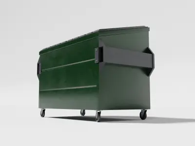 Street Dumpster Low-poly 3D model