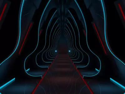  Sci fi Tunnel 3D model