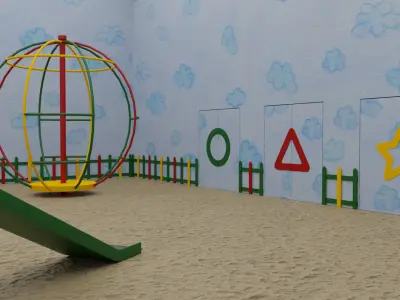 Squid Game Dalgona Playground Map 3D model