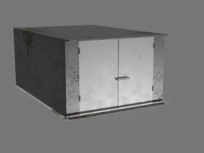 old garage Low-poly 3D model