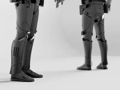 Death Trooper  Inspired from Star Wars Battlefront RIGGED 3D model