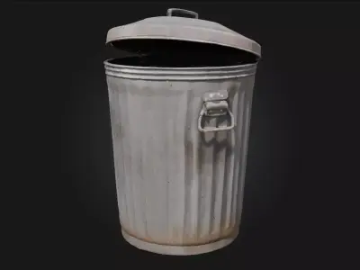 Trash Can Classic  Timeless Urban Utility with a Vintage Touch 3D model