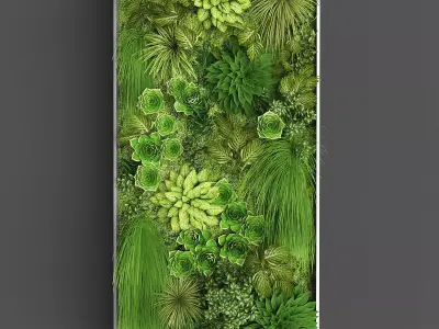 Vertical gardening 012 Low-poly 3D model