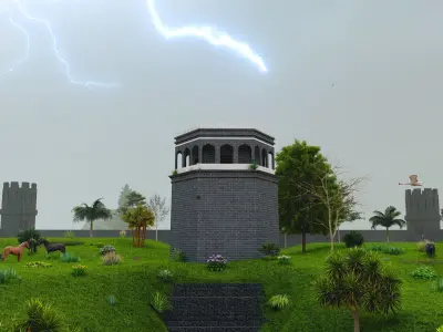 Shivaji Maharaj Forts Low-poly 3D model