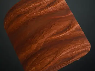 Reddish Brown Layered Rock Soil PBR Seamless Texture