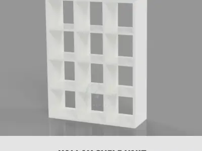 KALLAX SHELF UNIT MINIATURE FURNITURE 3D print model