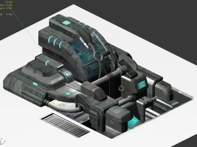 Spaceship - Ground Small Objects 05 3D model