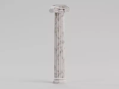 Ionic Column V1 - Volute Classical Pillar 3D model