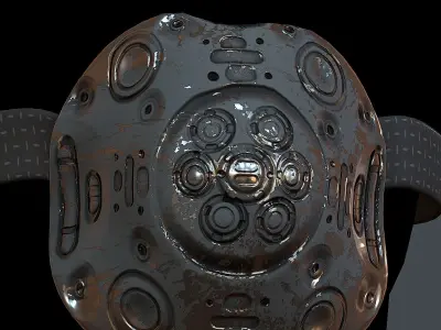 Gas mask helmet 3d model scifi Low-poly Low-poly 3D model