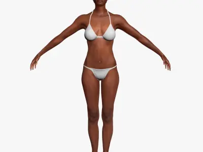 African American Man And Woman Character 3D model