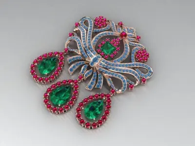 Arabic style pear pendant   516 3D print model