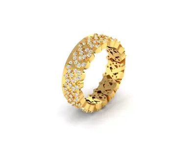 Women Ring  Render 3dm STL OBJ FBX Details 3D print model 26