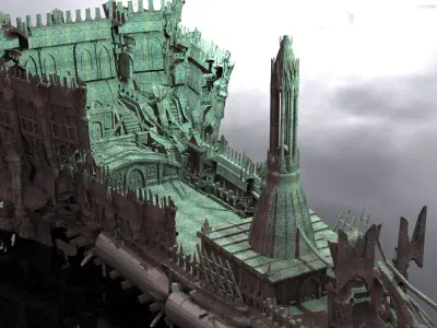 Sinbad The explorer airship base  3D model