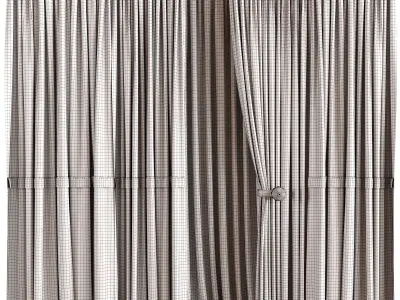 Curtain For interior N085 3D model