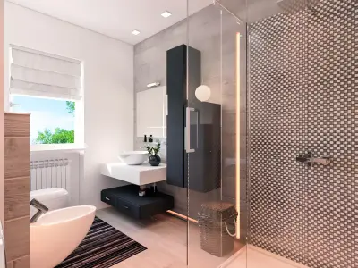 Italian Bathroom - Vray ready - ALL furniture included 3D model