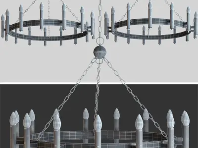 LOFT CASTLE CHANDELIER 15 3D model