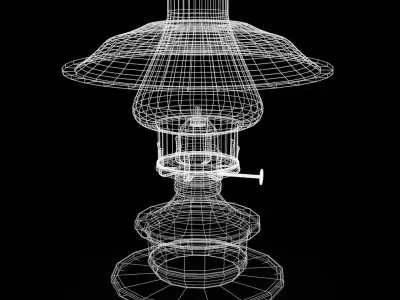 Oil lamp Free low-poly 3D model