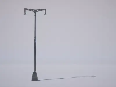Street Lamp Low-poly 3D model 44