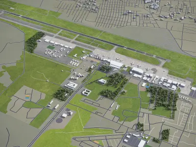 Felix Houphouet Boigny International Airport - ABJ Low-poly 3D model