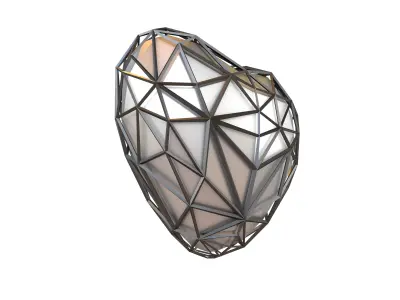 Stylish Heart V4 031 Low-poly 3D model