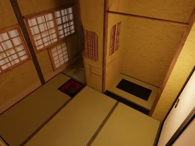 Japanese traditional tea-ceremony house 3D model