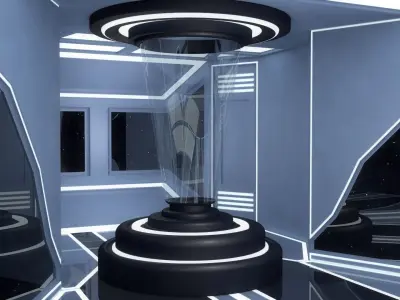 Sci Fi Room Low-poly 3D model shop